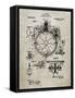 PP67-Sandstone Gyrocompass Patent Poster-Cole Borders-Framed Stretched Canvas