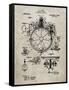 PP67-Sandstone Gyrocompass Patent Poster-Cole Borders-Framed Stretched Canvas