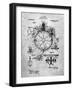 PP67-Slate Gyrocompass Patent Poster-Cole Borders-Framed Giclee Print