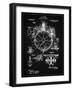 PP67-Vintage Black Gyrocompass Patent Poster-Cole Borders-Framed Giclee Print