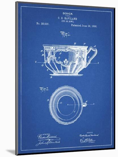 PP670-Blueprint Gyrocompass Patent Poster-Cole Borders-Mounted Giclee Print