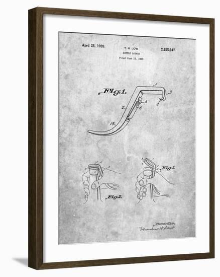 PP672-Slate Bottle Opener Patent Poster-Cole Borders-Framed Giclee Print