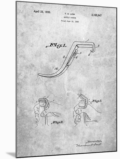 PP672-Slate Bottle Opener Patent Poster-Cole Borders-Mounted Giclee Print