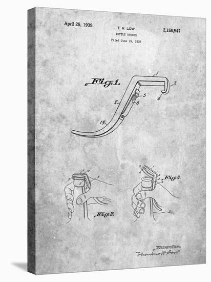 PP672-Slate Bottle Opener Patent Poster-Cole Borders-Stretched Canvas