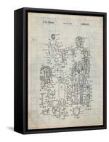 PP675-Antique Grid Parchment The Defenders Toy 1976 Patent Poster-Cole Borders-Framed Stretched Canvas