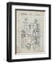 PP675-Antique Grid Parchment The Defenders Toy 1976 Patent Poster-Cole Borders-Framed Giclee Print