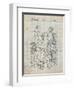 PP675-Antique Grid Parchment The Defenders Toy 1976 Patent Poster-Cole Borders-Framed Giclee Print