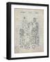 PP675-Antique Grid Parchment The Defenders Toy 1976 Patent Poster-Cole Borders-Framed Giclee Print