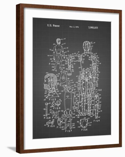 PP675-Black Grid The Defenders Toy 1976 Patent Poster-Cole Borders-Framed Giclee Print