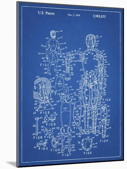 PP675-Blueprint The Defenders Toy 1976 Patent Poster-Cole Borders-Mounted Giclee Print