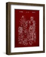 PP675-Burgundy The Defenders Toy 1976 Patent Poster-Cole Borders-Framed Giclee Print