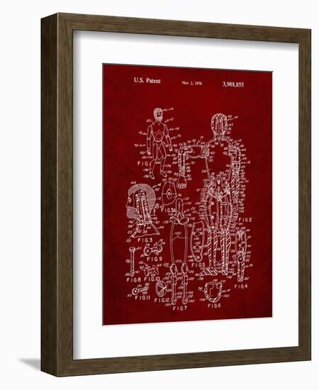 PP675-Burgundy The Defenders Toy 1976 Patent Poster-Cole Borders-Framed Giclee Print