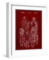 PP675-Burgundy The Defenders Toy 1976 Patent Poster-Cole Borders-Framed Giclee Print