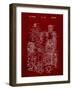 PP675-Burgundy The Defenders Toy 1976 Patent Poster-Cole Borders-Framed Giclee Print