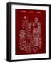 PP675-Burgundy The Defenders Toy 1976 Patent Poster-Cole Borders-Framed Giclee Print