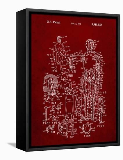 PP675-Burgundy The Defenders Toy 1976 Patent Poster-Cole Borders-Framed Stretched Canvas