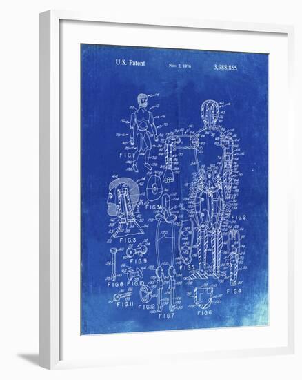 PP675-Faded Blueprint The Defenders Toy 1976 Patent Poster-Cole Borders-Framed Giclee Print