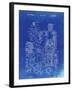 PP675-Faded Blueprint The Defenders Toy 1976 Patent Poster-Cole Borders-Framed Giclee Print