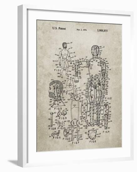 PP675-Sandstone The Defenders Toy 1976 Patent Poster-Cole Borders-Framed Giclee Print