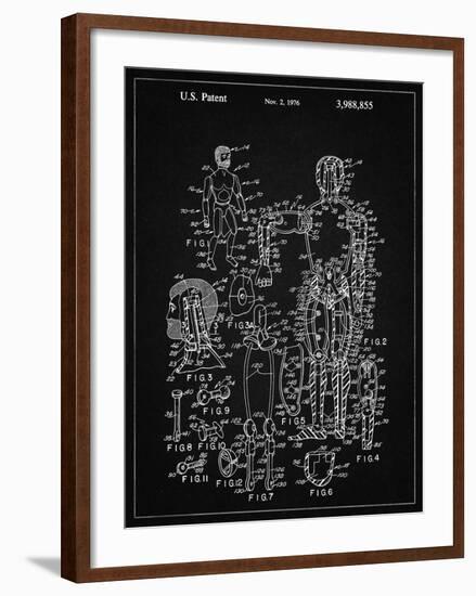 PP675-Vintage Black The Defenders Toy 1976 Patent Poster-Cole Borders-Framed Giclee Print