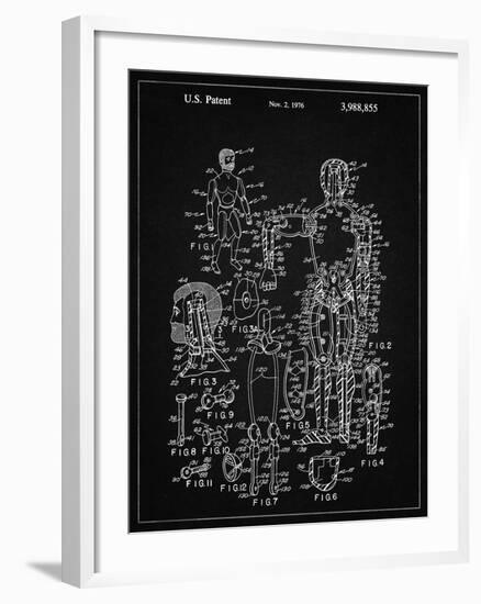 PP675-Vintage Black The Defenders Toy 1976 Patent Poster-Cole Borders-Framed Giclee Print