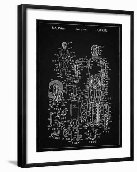 PP675-Vintage Black The Defenders Toy 1976 Patent Poster-Cole Borders-Framed Giclee Print