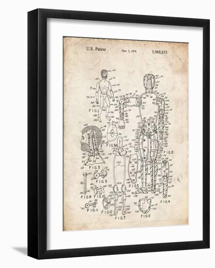 PP675-Vintage Parchment The Defenders Toy 1976 Patent Poster-Cole Borders-Framed Giclee Print