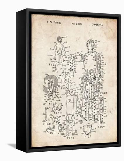 PP675-Vintage Parchment The Defenders Toy 1976 Patent Poster-Cole Borders-Framed Stretched Canvas