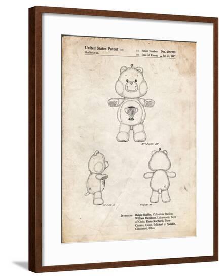 PP676-Vintage Parchment Champ Care Bear Poster-Cole Borders-Framed Giclee Print