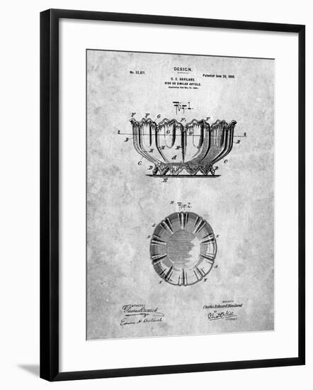 PP680-Slate Haviland Decorative Bowl Patent Poster-Cole Borders-Framed Giclee Print