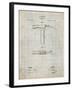PP689-Antique Grid Parchment Claw Hammer 1874 Patent Poster-Cole Borders-Framed Giclee Print