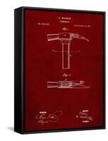 PP689-Burgundy Claw Hammer 1874 Patent Poster-Cole Borders-Framed Stretched Canvas