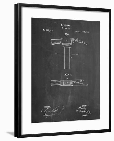 PP689-Chalkboard Claw Hammer 1874 Patent Poster-Cole Borders-Framed Giclee Print