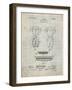 PP690-Antique Grid Parchment Ridell Football Pads 1926 Patent Poster-Cole Borders-Framed Giclee Print