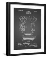 PP690-Black Grid Ridell Football Pads 1926 Patent Poster-Cole Borders-Framed Giclee Print