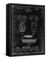 PP690-Black Grunge Ridell Football Pads 1926 Patent Poster-Cole Borders-Framed Stretched Canvas