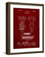 PP690-Burgundy Ridell Football Pads 1926 Patent Poster-Cole Borders-Framed Giclee Print