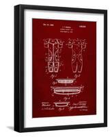 PP690-Burgundy Ridell Football Pads 1926 Patent Poster-Cole Borders-Framed Giclee Print