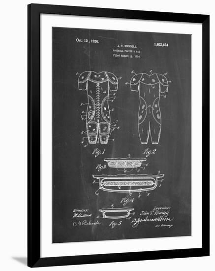 PP690-Chalkboard Ridell Football Pads 1926 Patent Poster-Cole Borders-Framed Giclee Print