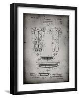 PP690-Faded Grey Ridell Football Pads 1926 Patent Poster-Cole Borders-Framed Giclee Print