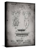 PP690-Faded Grey Ridell Football Pads 1926 Patent Poster-Cole Borders-Stretched Canvas