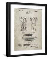 PP690-Sandstone Ridell Football Pads 1926 Patent Poster-Cole Borders-Framed Giclee Print