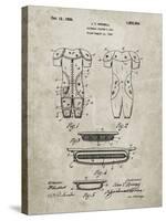 PP690-Sandstone Ridell Football Pads 1926 Patent Poster-Cole Borders-Stretched Canvas