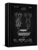 PP690-Vintage Black Ridell Football Pads 1926 Patent Poster-Cole Borders-Framed Stretched Canvas