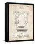 PP690-Vintage Parchment Ridell Football Pads 1926 Patent Poster-Cole Borders-Framed Stretched Canvas