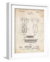 PP690-Vintage Parchment Ridell Football Pads 1926 Patent Poster-Cole Borders-Framed Giclee Print