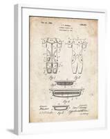 PP690-Vintage Parchment Ridell Football Pads 1926 Patent Poster-Cole Borders-Framed Giclee Print