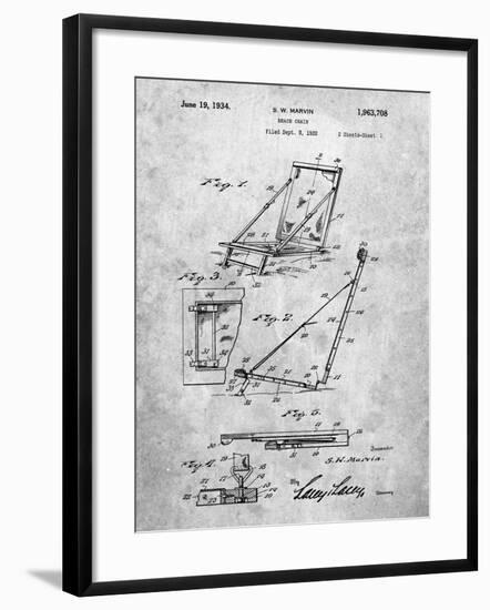 PP696-Slate 1930's Beach Chair Wall Art Poster-Cole Borders-Framed Giclee Print