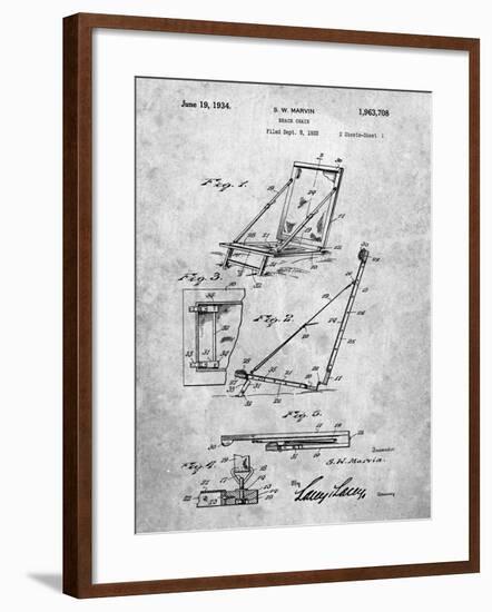 PP696-Slate 1930's Beach Chair Wall Art Poster-Cole Borders-Framed Giclee Print