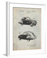 PP697-Antique Grid Parchment 1936 Tatra Concept Patent Poster-Cole Borders-Framed Giclee Print